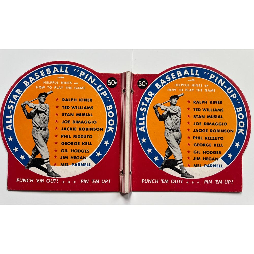 RARE 1950 Ted Williams All Star Pin-Up Cover Only, Boston Red Sox Baseball HOF